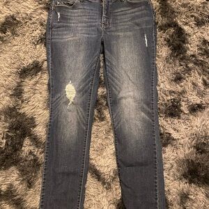 Angels Dark Gray Distressed Women's Jeans